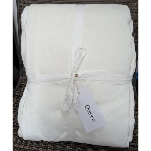 Quince Other - Quince Cotton Velvet Room Darkening Curtain Color White Size 48x84 -NEW-